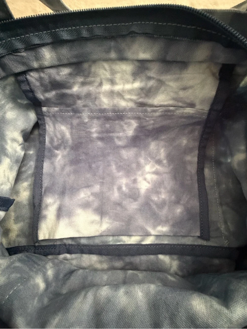 PINK Victoria's Secret Blue Tie-Dye Lightweight Denim Tote Bag